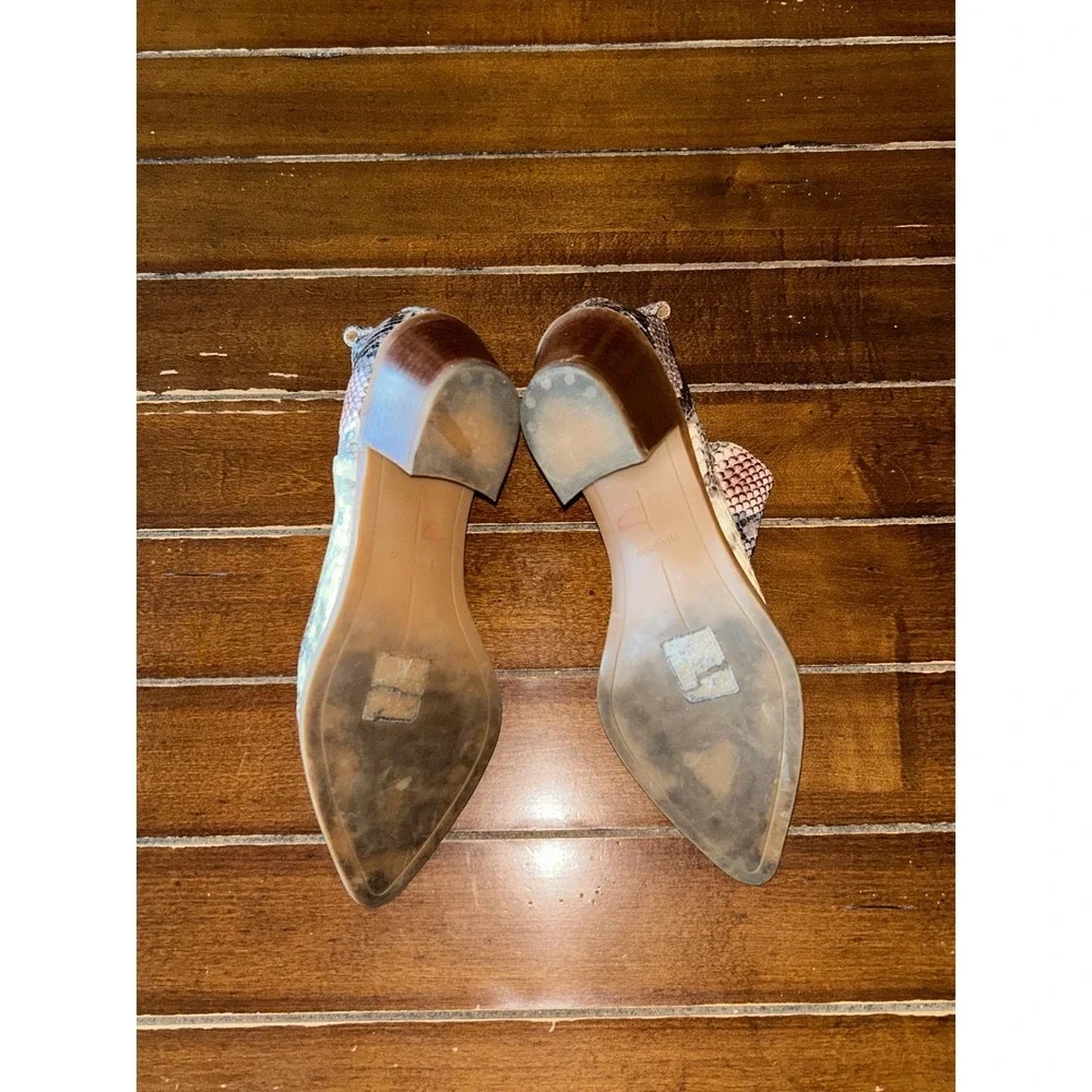 Dolce Vita Snakeskin Print Pointed‎ Toe Chelsea Ankle Boots Women's